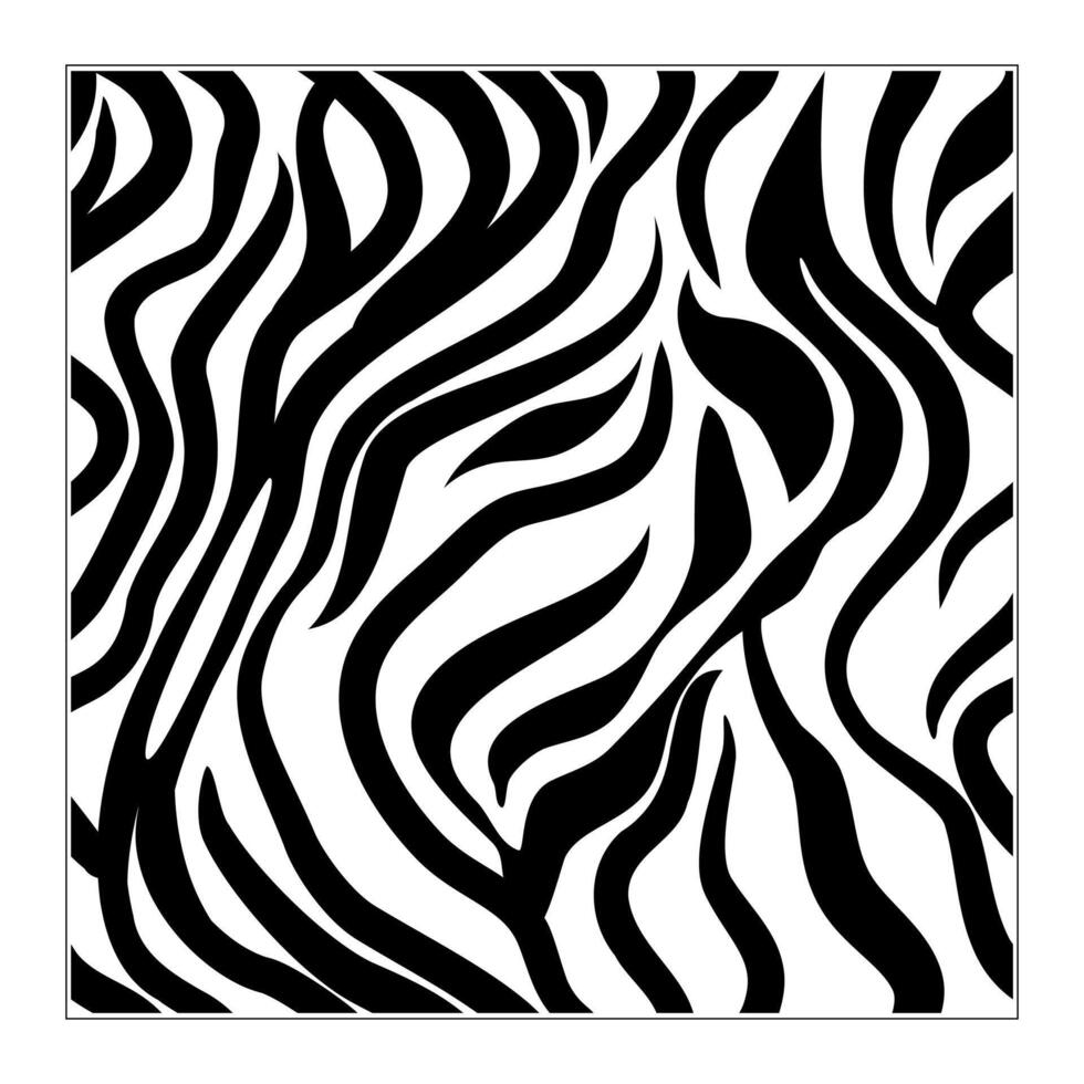 Zebra Black and White Seamless Pattern vector