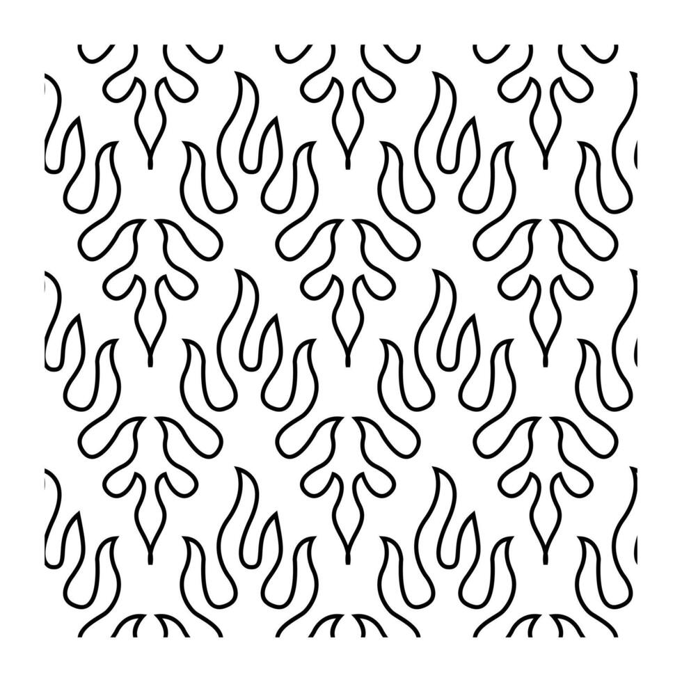 Fire Flame Seamless Pattern with Bold Repetitive Motif vector