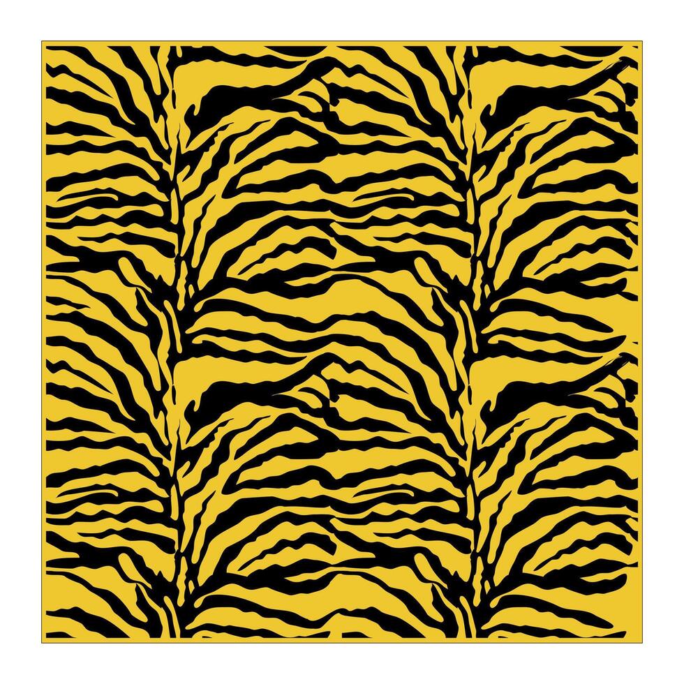 Tiger Stripe Animal Print Seamless Pattern for Wild Design Projects vector