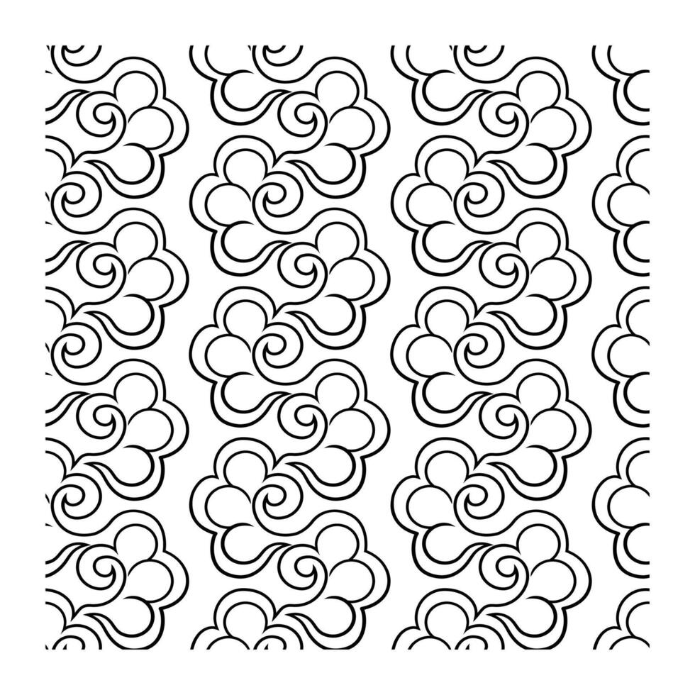 Elegant Curvy Floral Seamless Pattern for Decorative Backgrounds vector