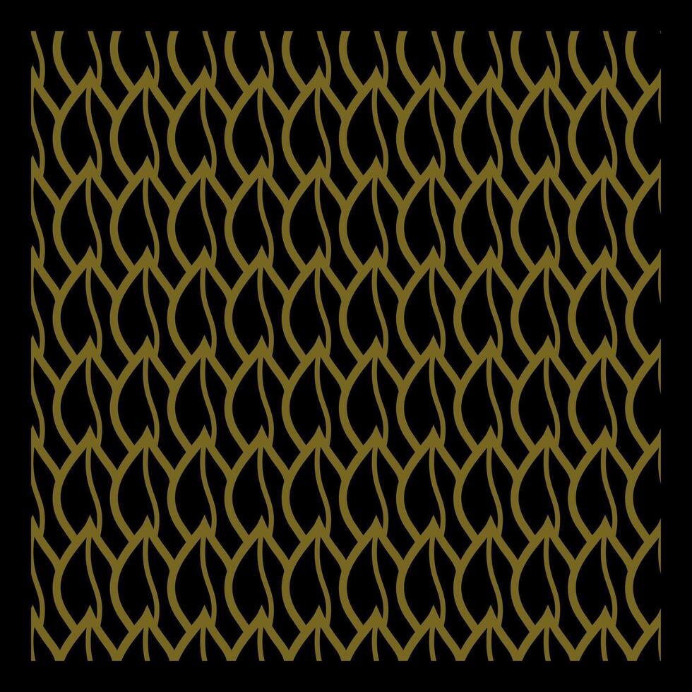 Nature Inspired Seamless Pattern on Black vector