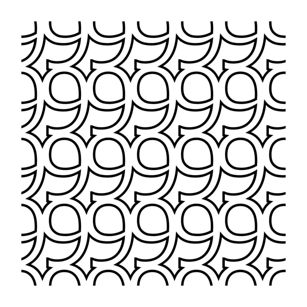 Bold Seamless Pattern With Repeating Number Nine Design vector