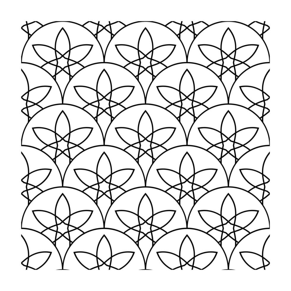 Ornamental Lotus Flower Seamless Repeating Pattern vector