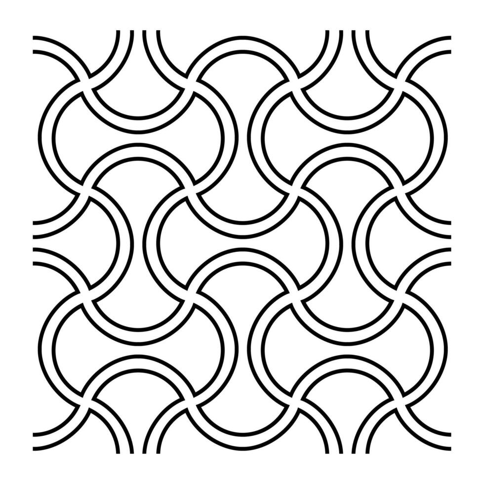 Retro Loops Seamless Pattern with Fluid Style vector