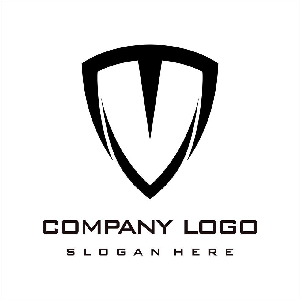 abstract initials MV VM Shield logo design concept. vector