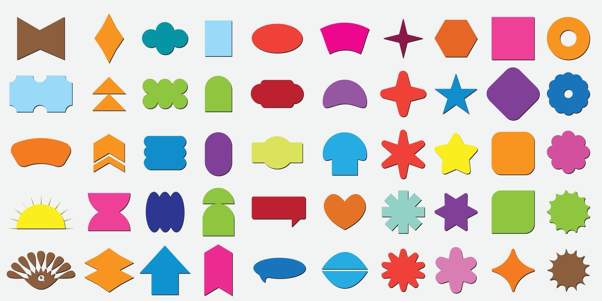 abstract shapes sets vector