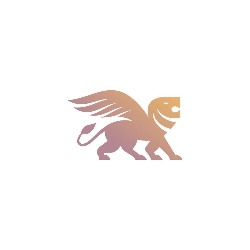 Lion Heraldic logo mark icon. Royal brand identity symbol design collection vector