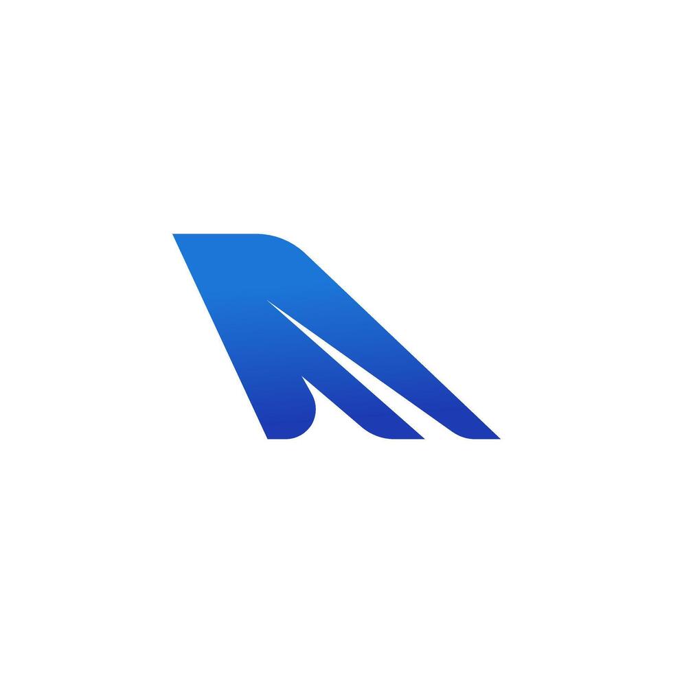 air travel simple clean logo, shape of a Jet airplane tail. transport, logistics symbol icon vector