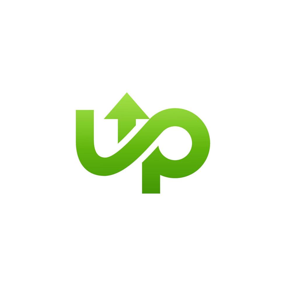 Level Up with Arrow Icon Logo Design. Sporty, Modern, Minimalist, Growth, Unique Concept. vector