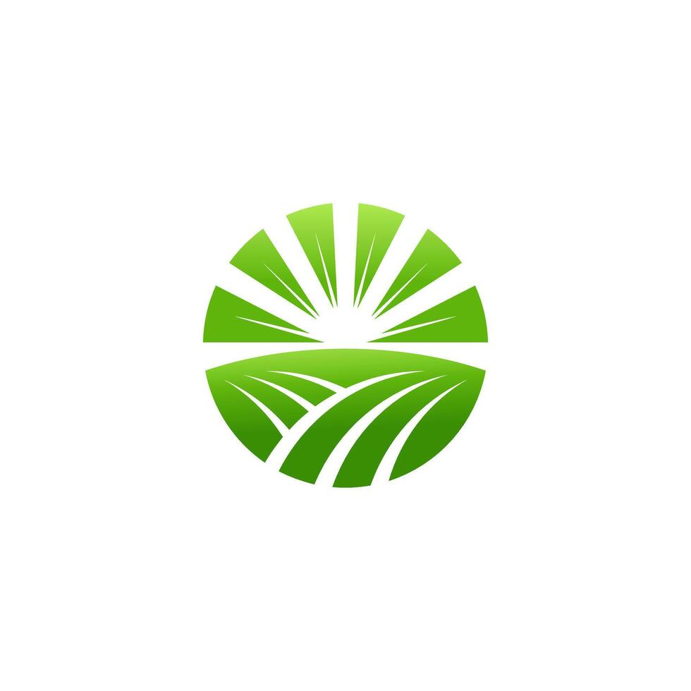 creative agriclture modern logo. fresh colors dynamic green vector