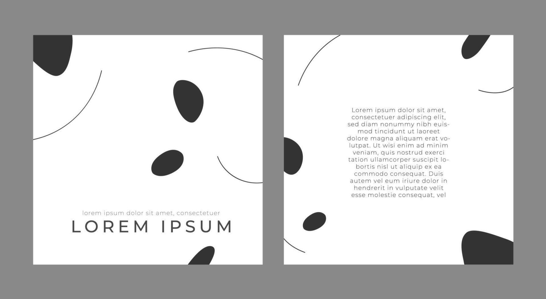 Set of minimalist templates for business cards and branded cards and posters. with black lines on a white background. Design concept for business branding, advertising flyers and typography. vector
