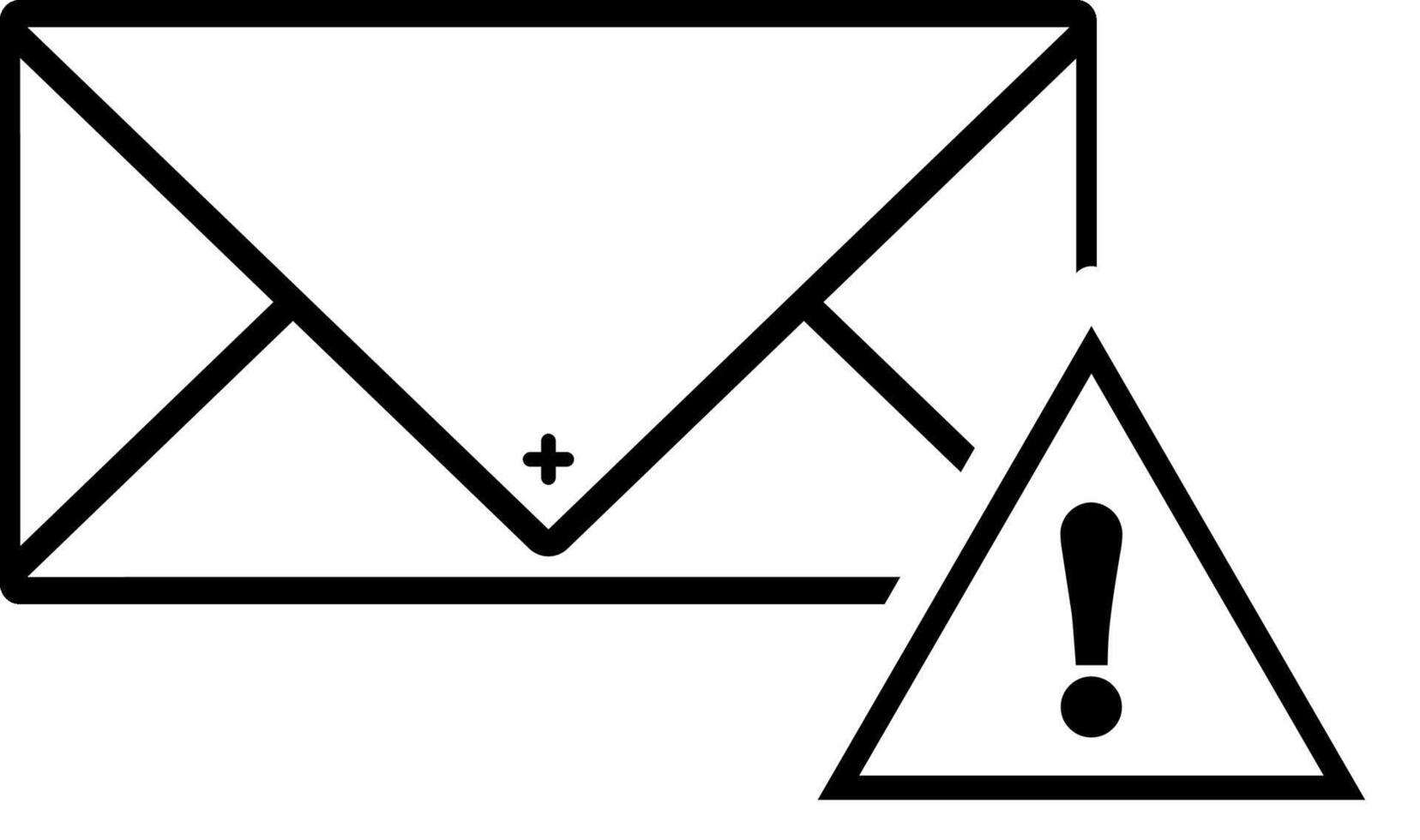 envelope icon warning vector