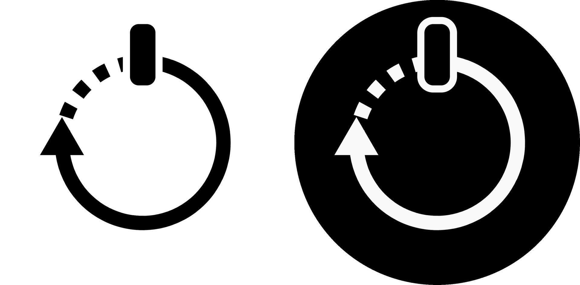 restart icon on white background vector