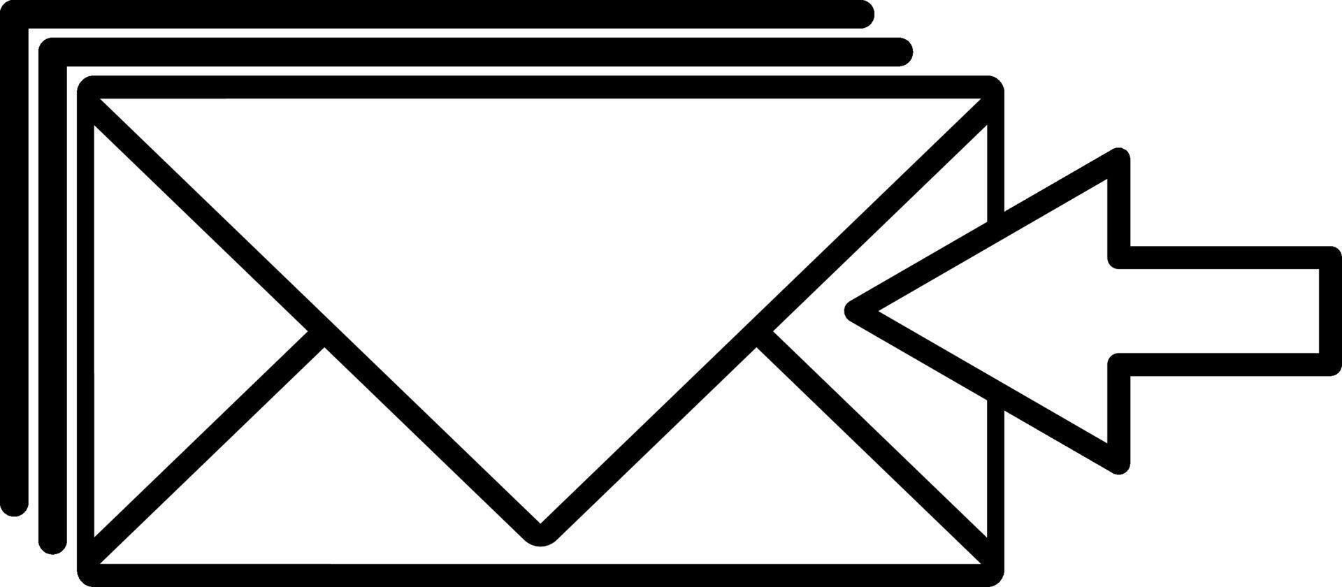 icon Inbox mails flat style icon vector