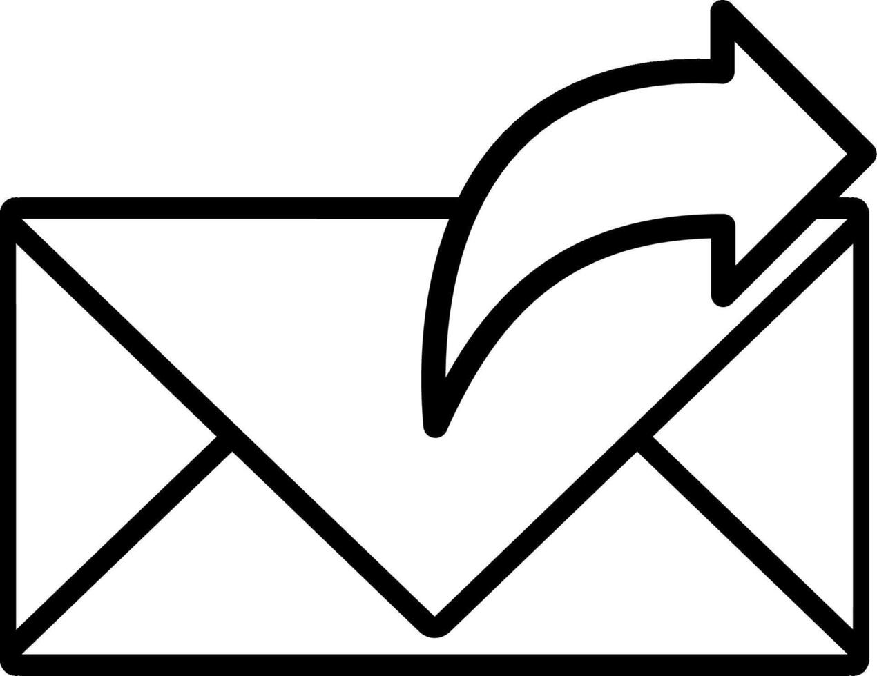 icon forward mail flat style vector