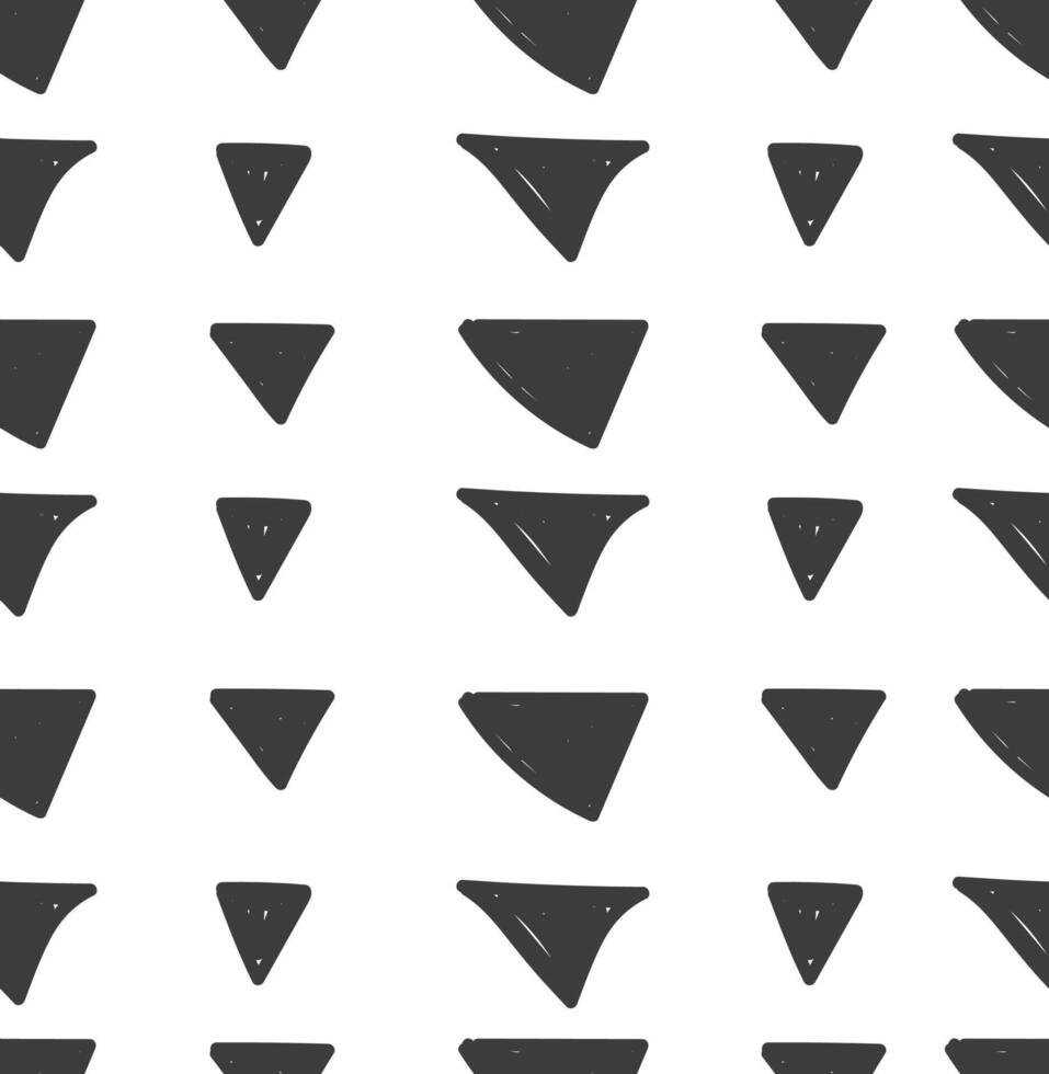 abstract triangle doodle pattern vector