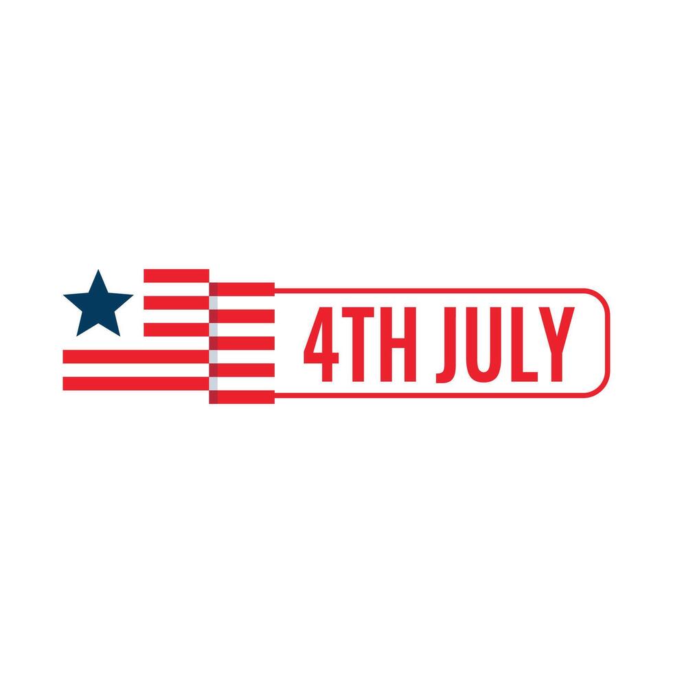 Independence day celebrate. USA. Badge. design. Illustration. vector