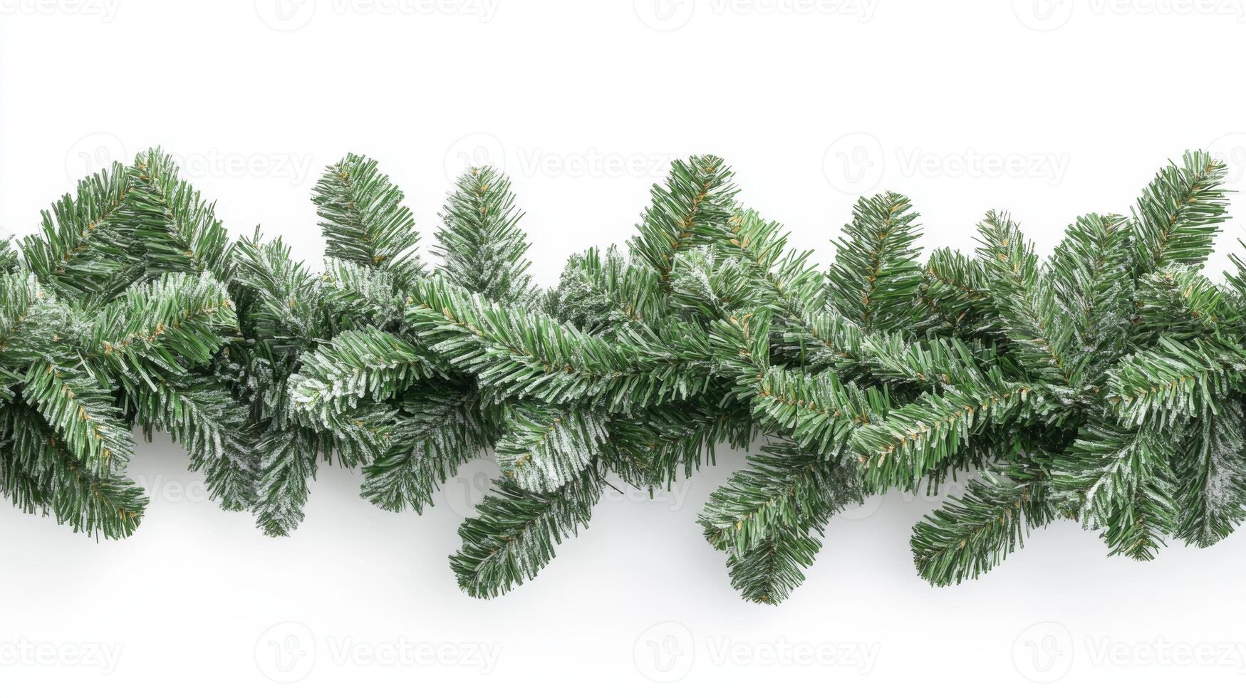 A beautifully crafted Christmas tree garland displayed against a clean white background, perfect for holiday decorations and festive cheer photo
