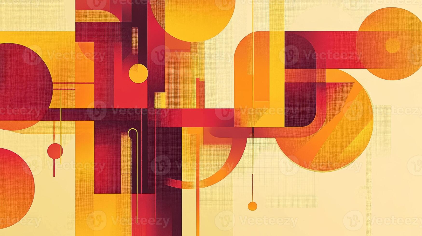 Abstract geometric pattern in warm shades of orange and yellow, showcasing a modern design that enhances contemporary spaces photo