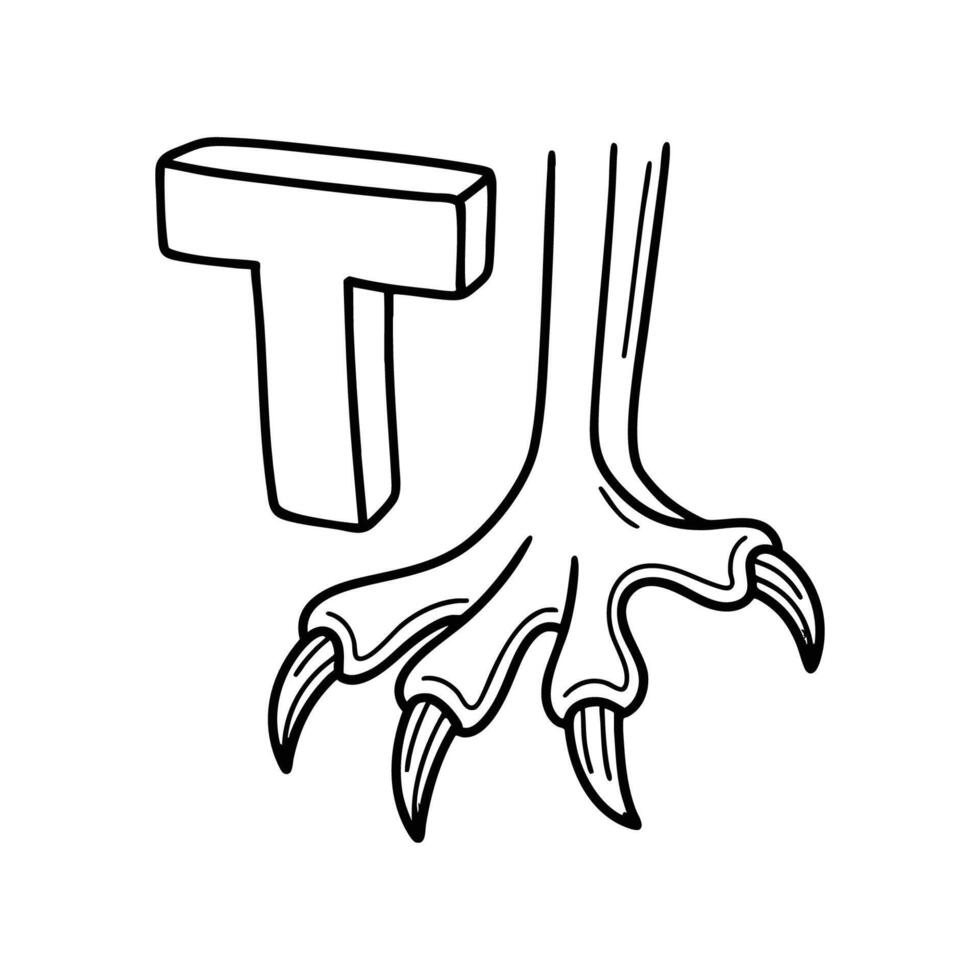 An illustration of letter T stands for T Talon vector