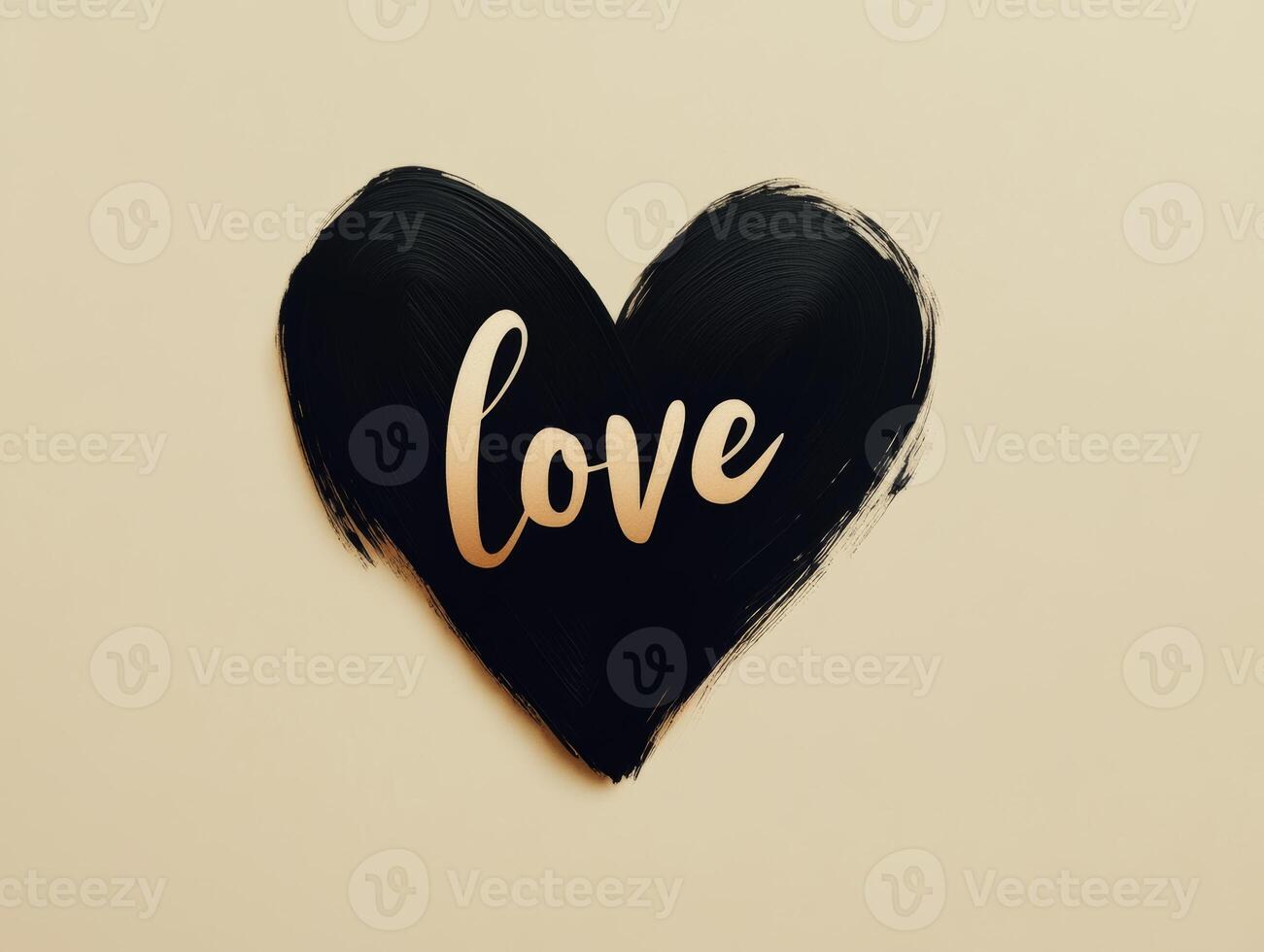 A minimalistic black heart outline with the word love written in cursive, perfect for expressing affection and creativity in art photo