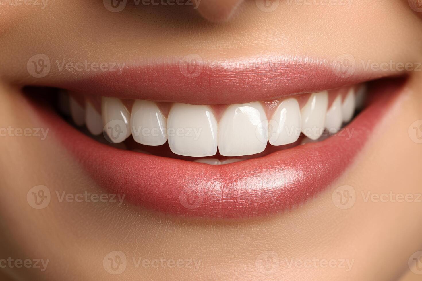 Dental cleaning and whitening procedure focusing on oral health and hygiene with a bright smile showcased in a dental office setting photo