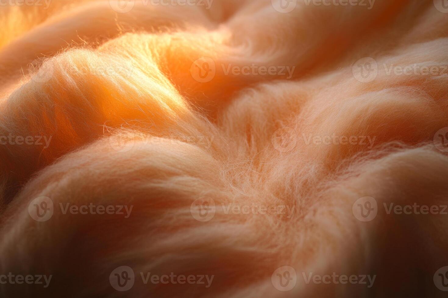 A cozy close-up of a soft mohair blanket revealing delicate fibers glowing in warm light photo