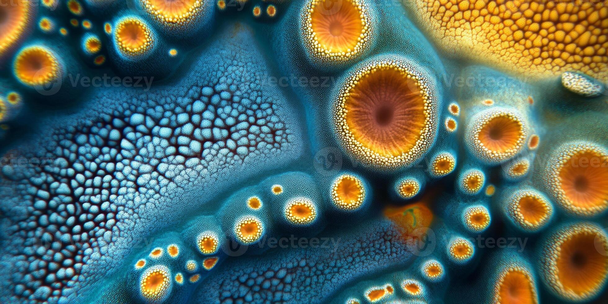 Vibrant close-up of colorful abstract patterns resembling marine coral during daylight hours photo