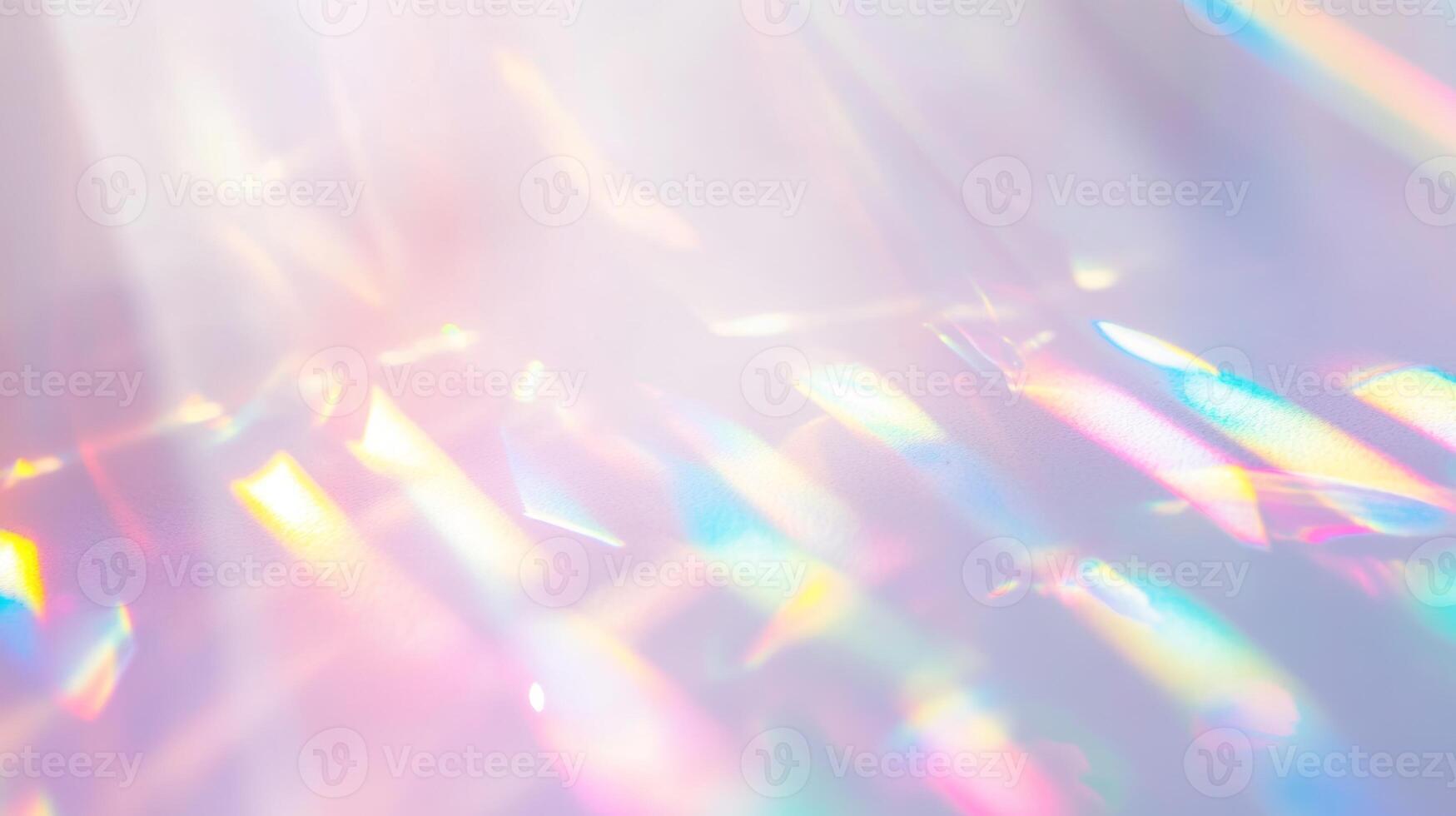 Rainbow reflections create enchanting patterns in soft light across a surface during the afternoon photo