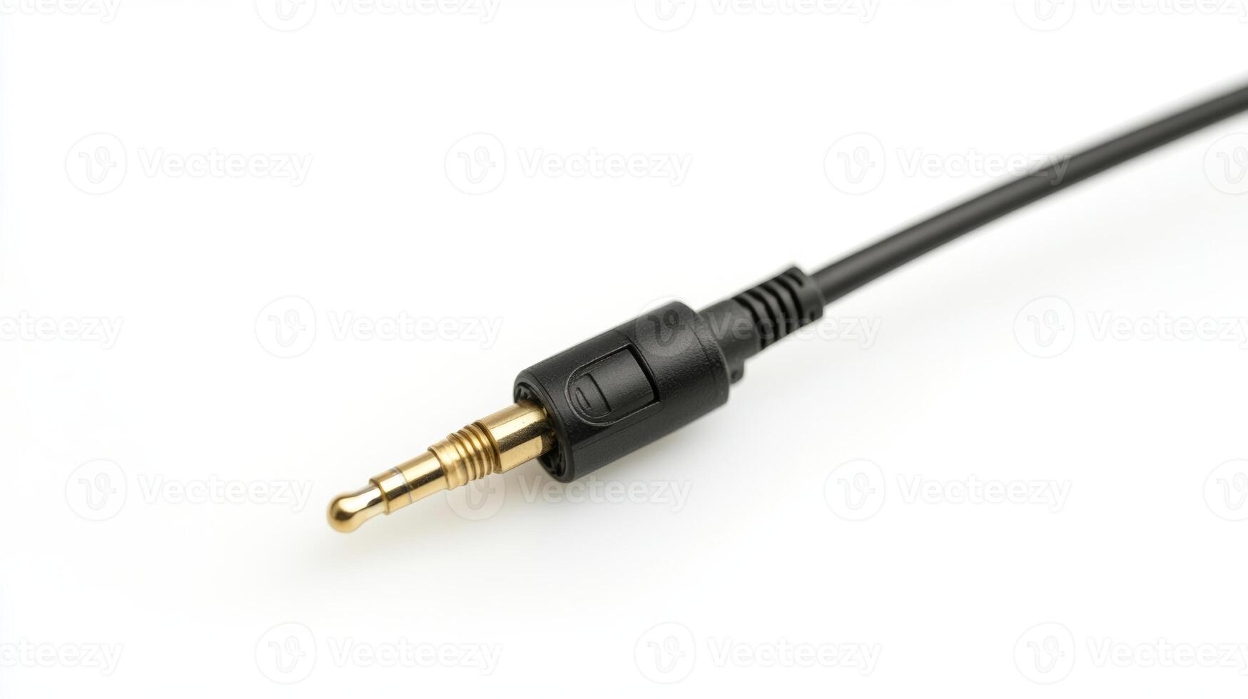 Connector cable with gold-plated tip showcasing detailed design for audio devices and equipment in a studio setting photo