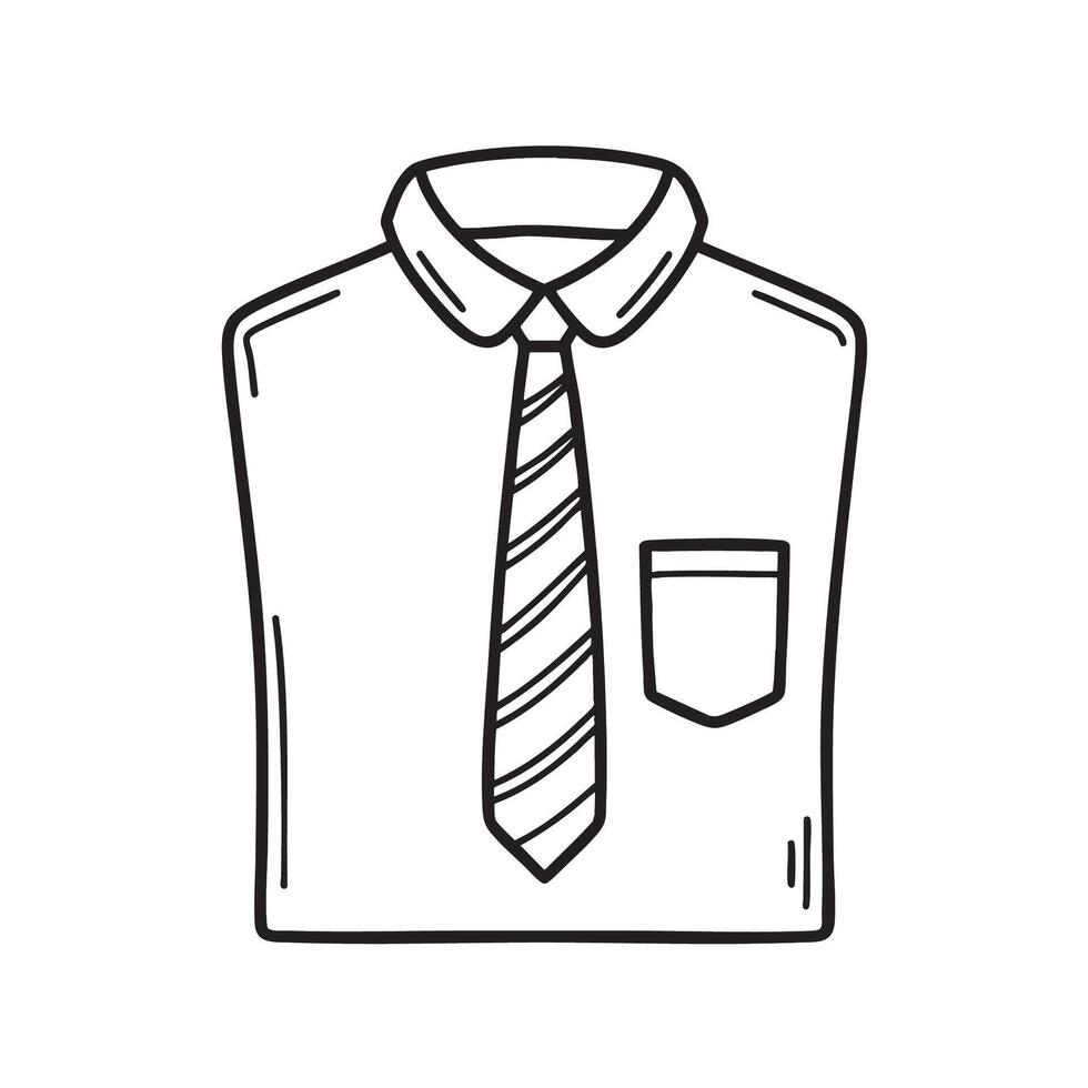 A tie and shirt lied on top a bed vector