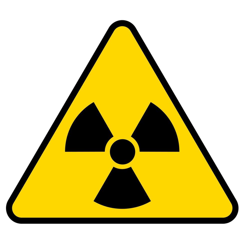 Triangular Radiation Hazard Warning Sign vector