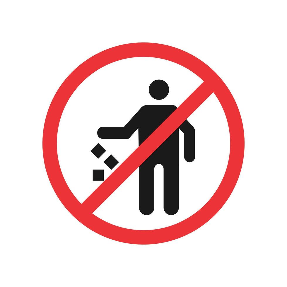 Do not litter icon stock illustration vector