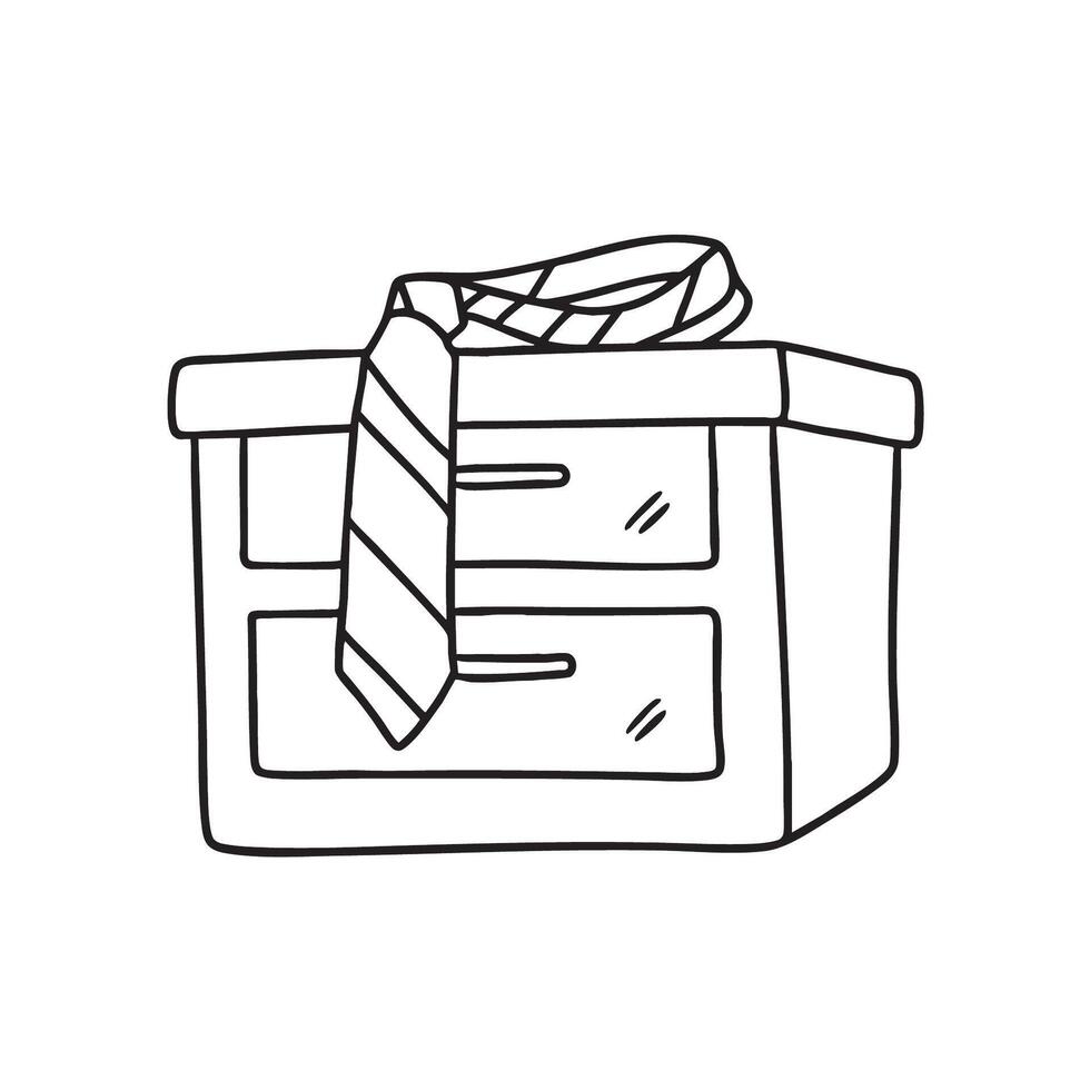 A tie tangled beside a drawer vector