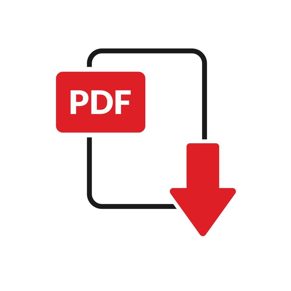 Pdf download icon stock illustration vector