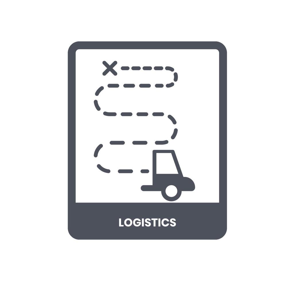 Logistics icon on white background, Trendy and inspiring logistics icons from Strategy collection stock illustration vector