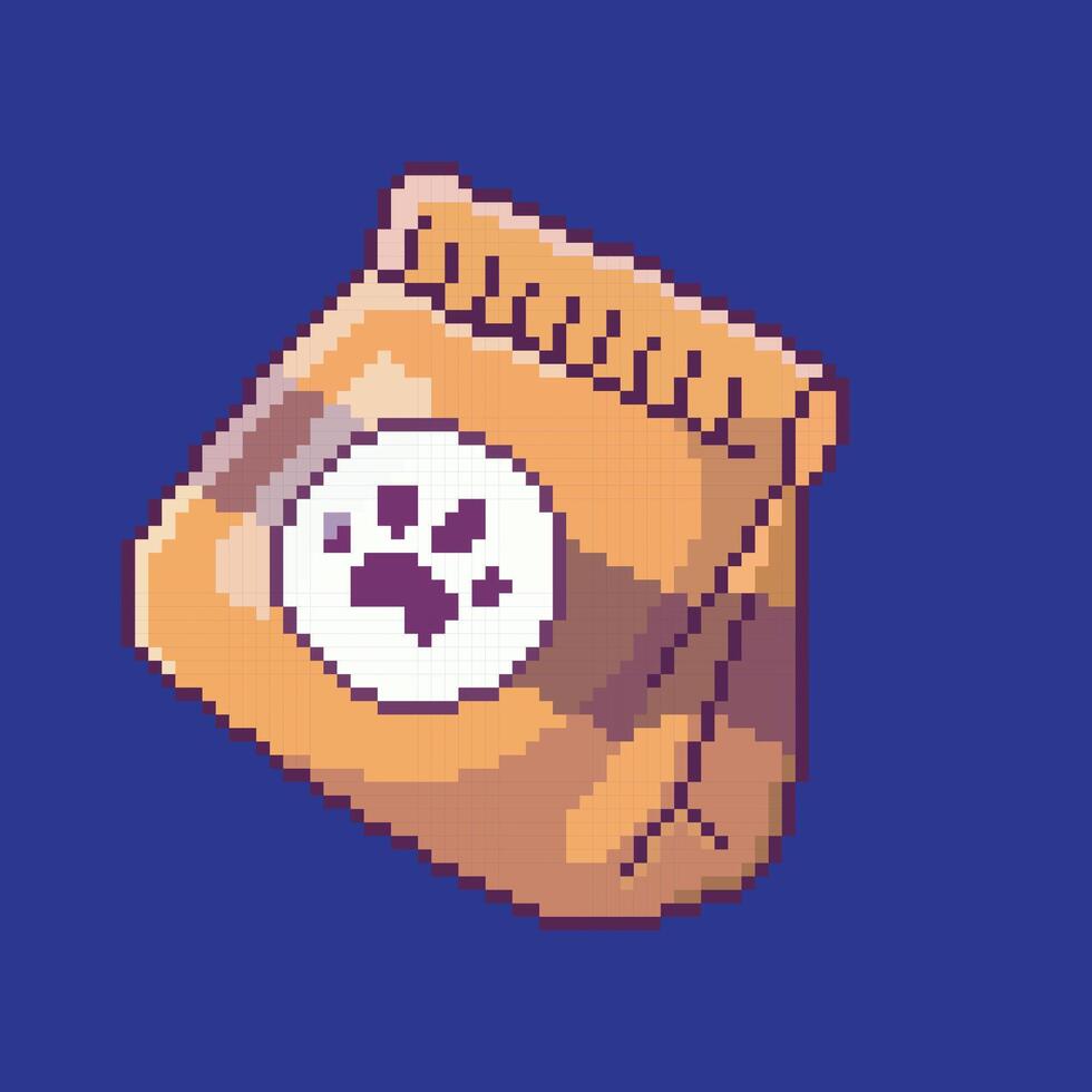 cat food pixel art vector