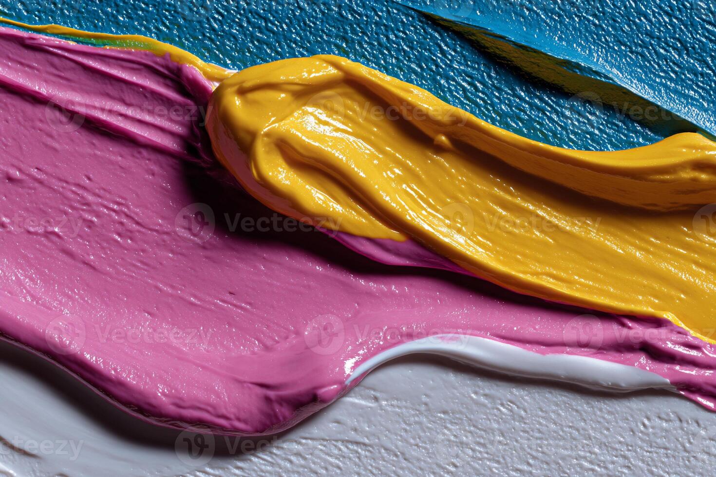 Abstract paint strokes of vibrant hues photo
