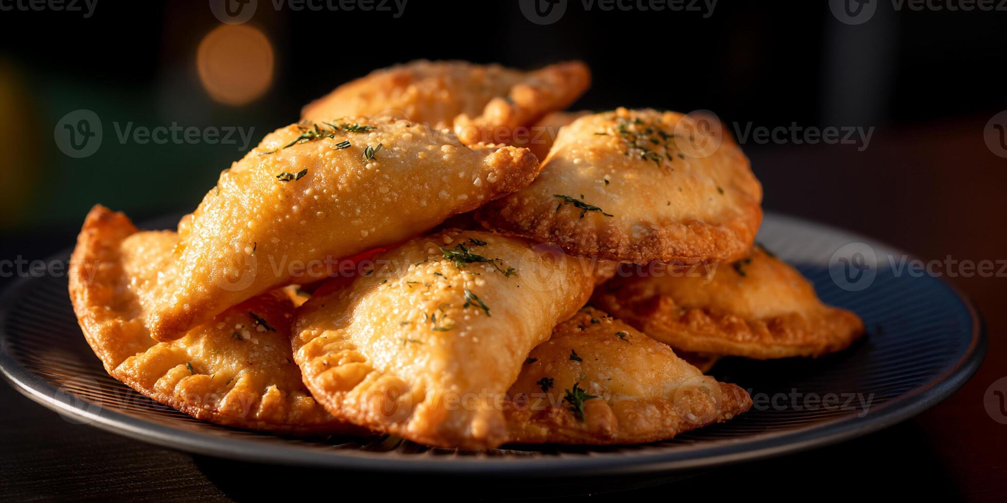 Golden pastries, savory and flaky photo