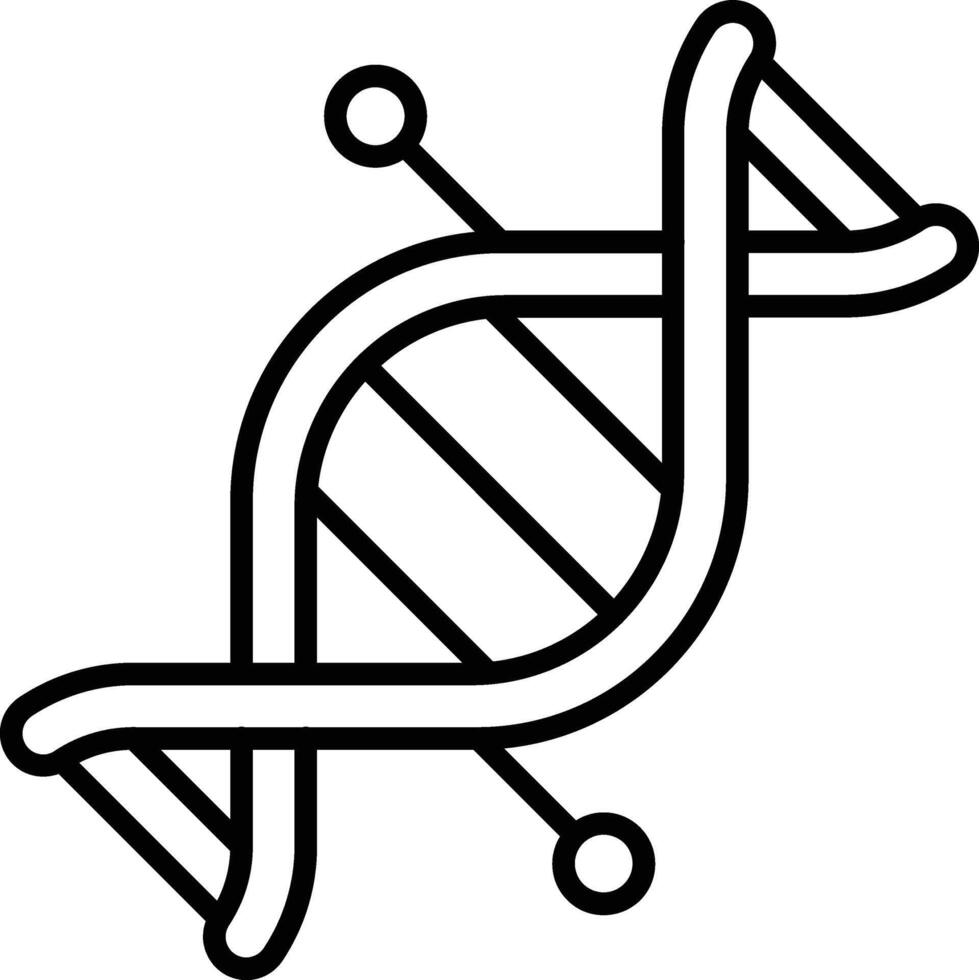 DNA Line Icon vector