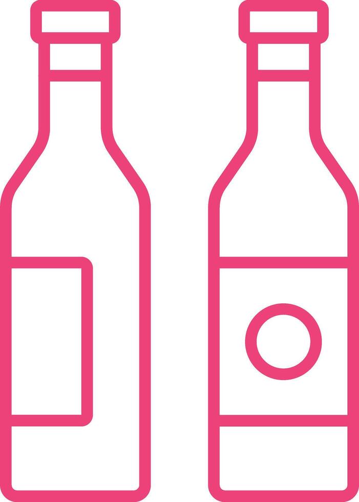 Wine Bottles Line Icon vector