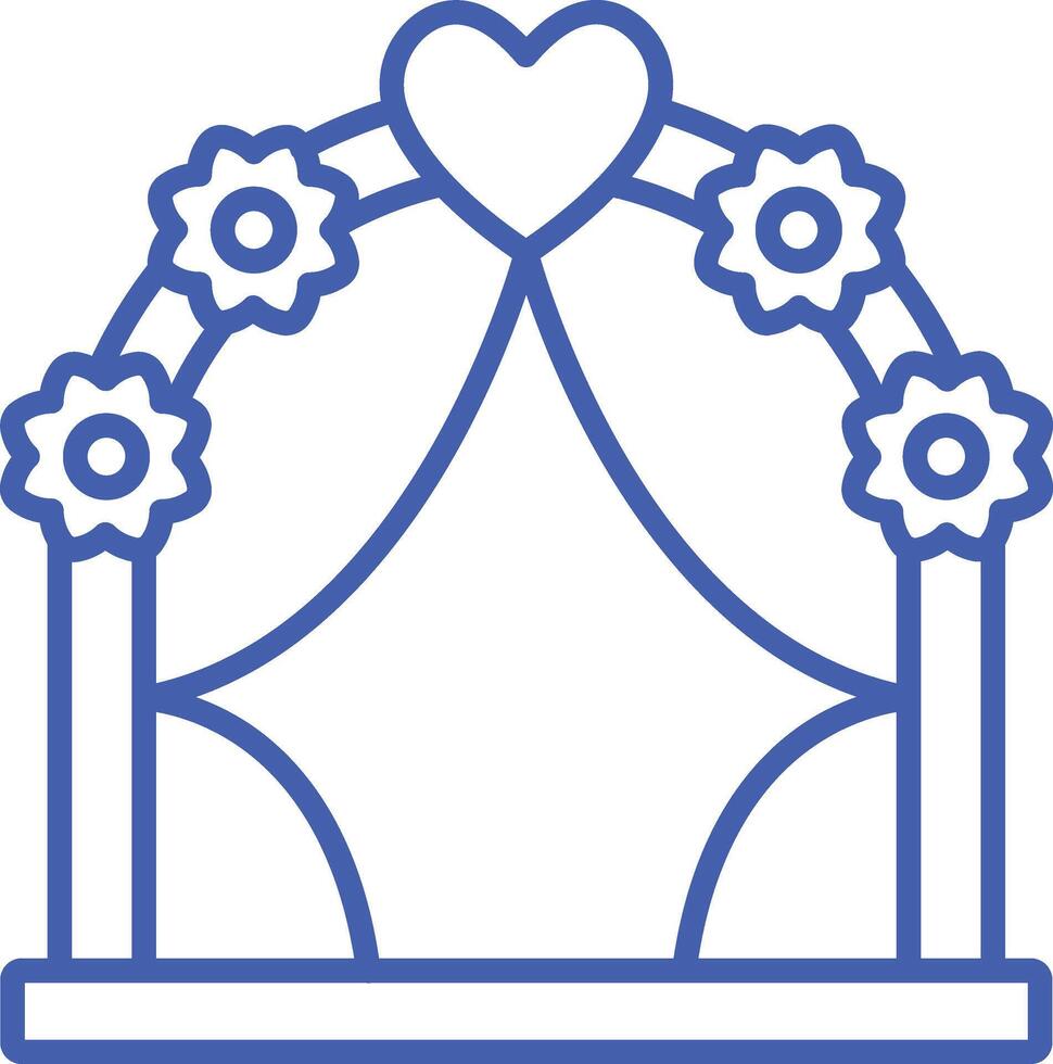 Arch Line Icon vector