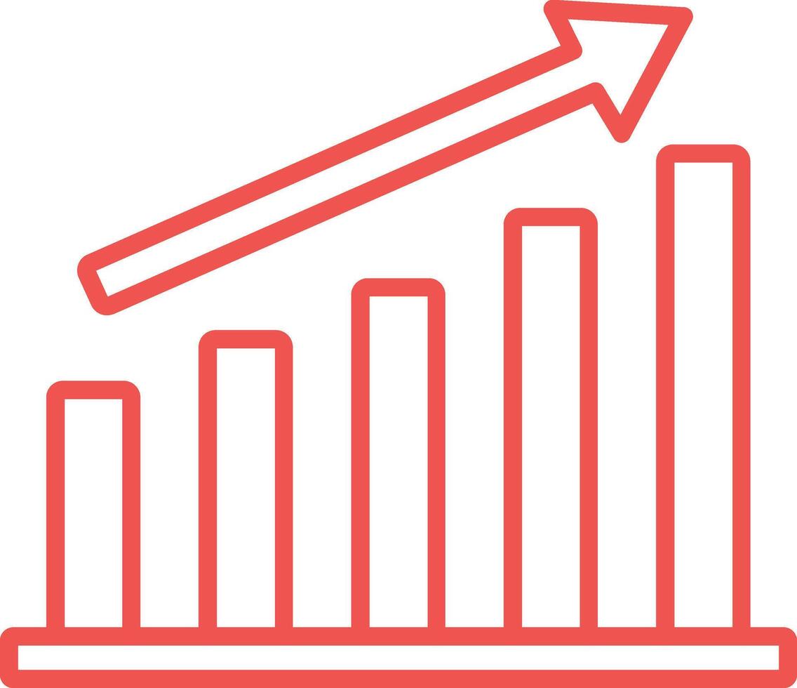 Bar Chart Line Icon vector