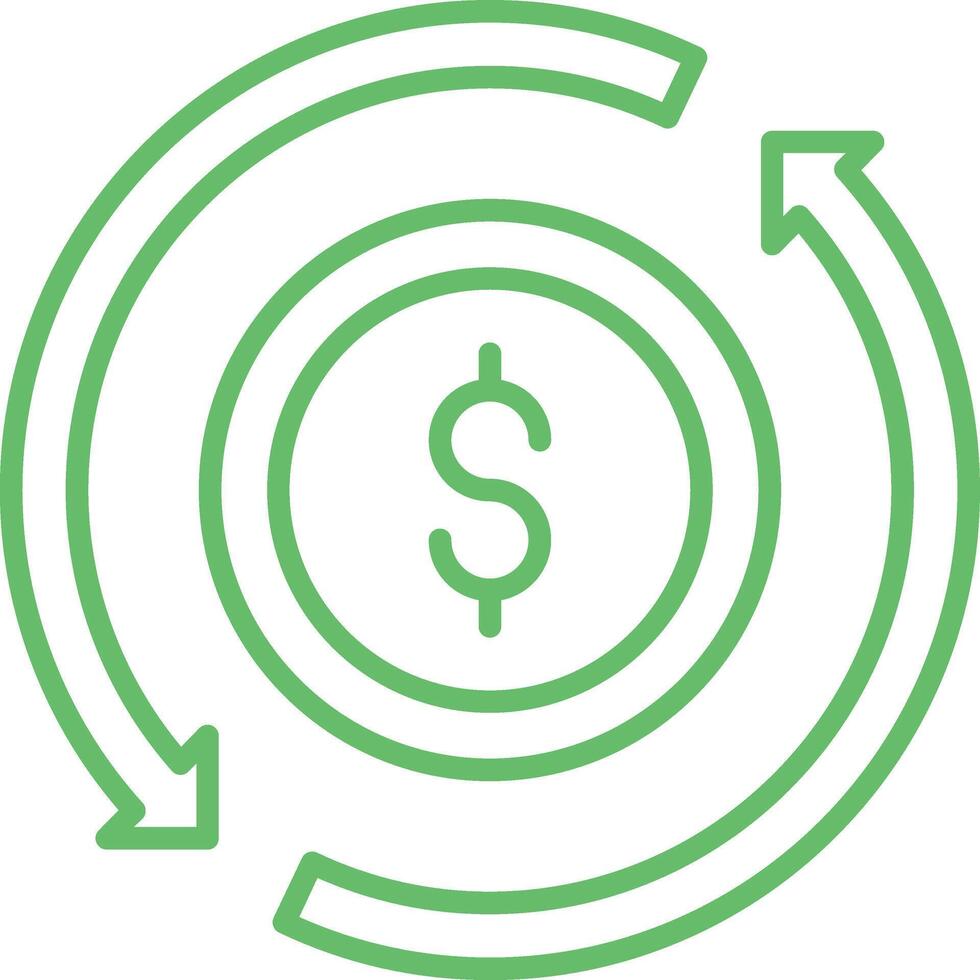 Cash Flow Line Icon vector