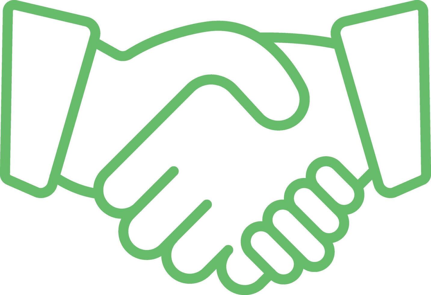 Handshake Line Icon vector