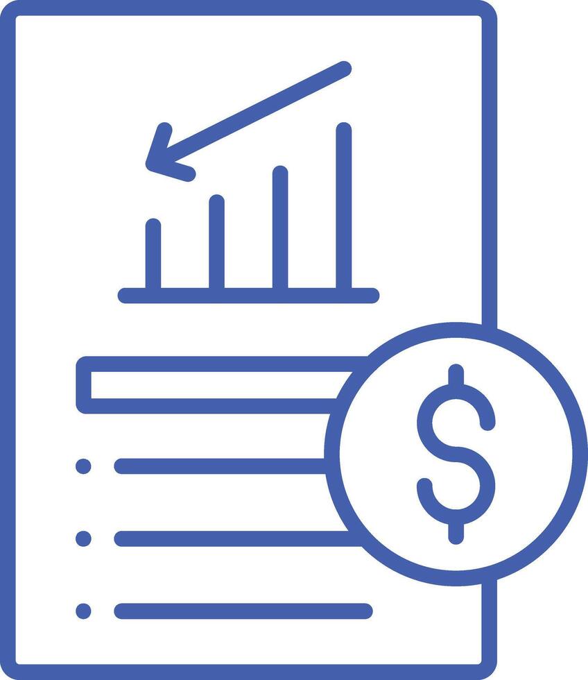 Loss Line Icon vector