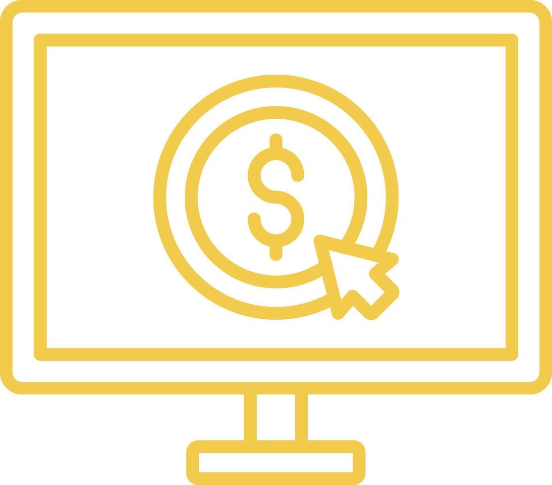 Pay Per Click Line Icon vector