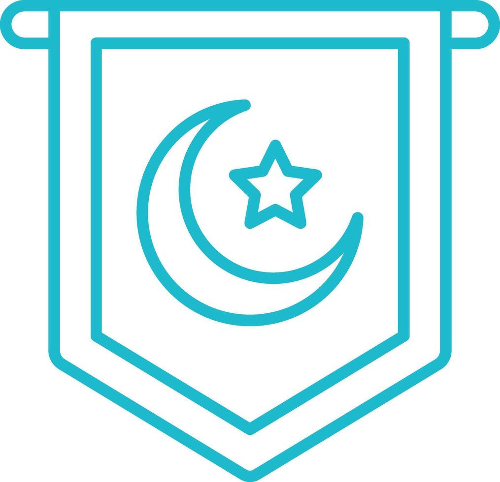 Pennant Line Icon vector