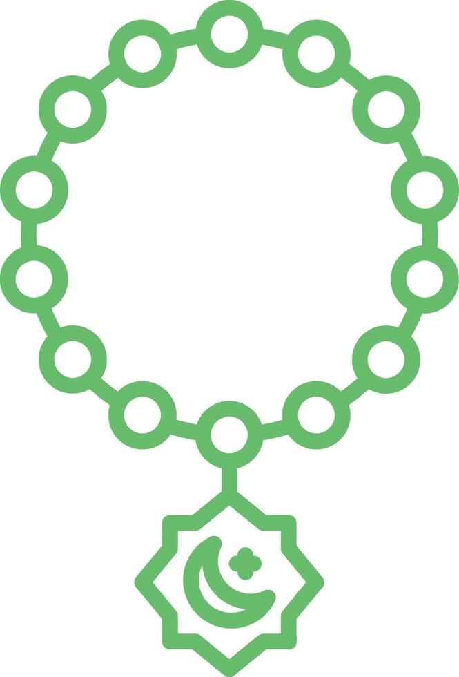 Tasbih Line Icon vector