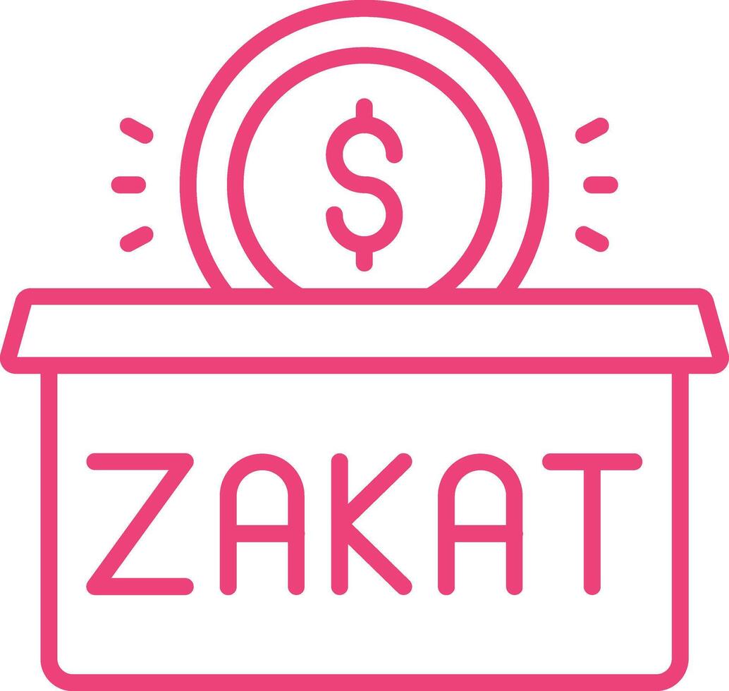 Zakat Line Icon vector